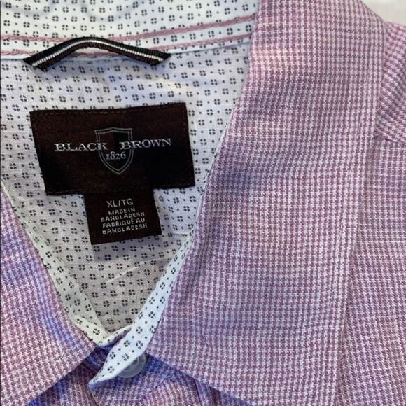 Purple Button Dress Shirt by Black Brown Size XL - Picture 5 of 6